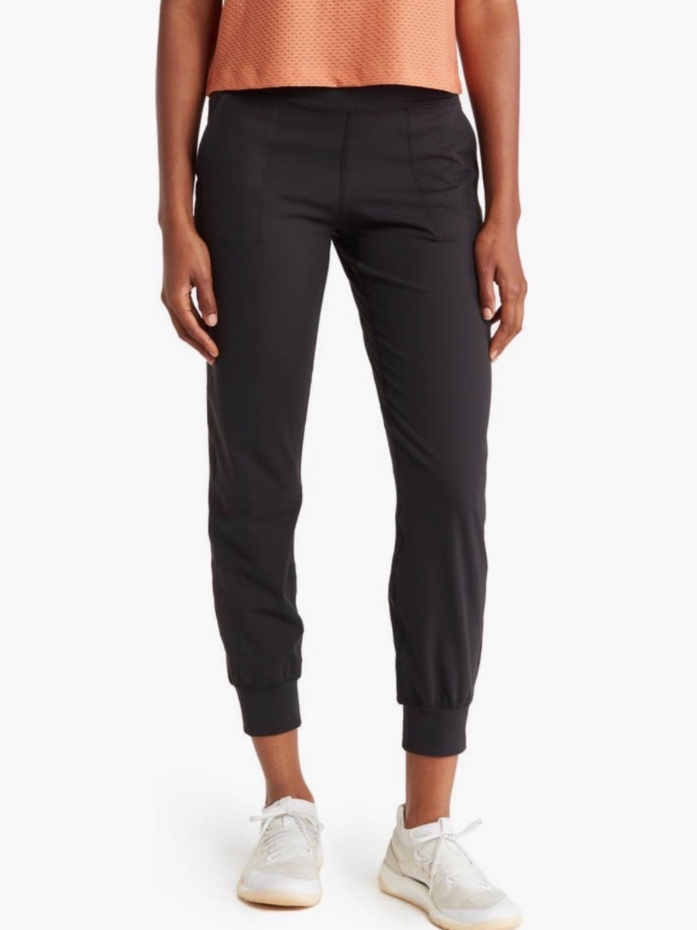 4/$20 Z By Zella Steady 7/8 Jogger Pants Black High Rise Athletic Joggers XS